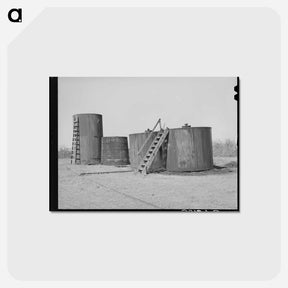 アートポストカード-Oil Storage Tanks, Slick, Oklahoma
 - ラッセル リー Postcard.