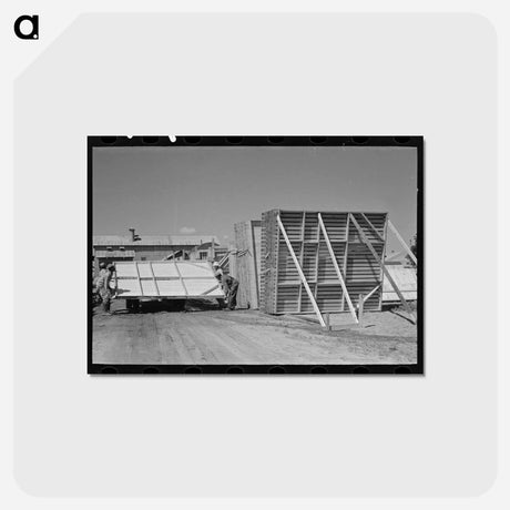 アートポストカード-Barn Panel Delivery
 - ラッセル リー Postcard.