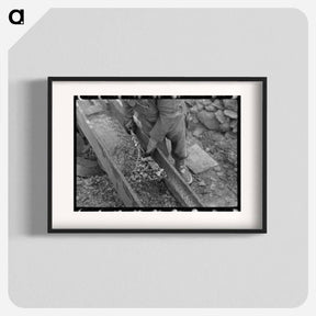 アートポスター-Gold Miner at Two Bit Creek
 - ラッセル リー Poster.