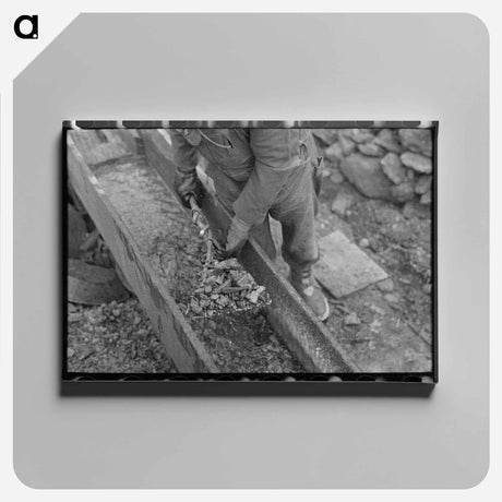 アートパネル-Gold Miner at Two Bit Creek
 - ラッセル リー Canvas.