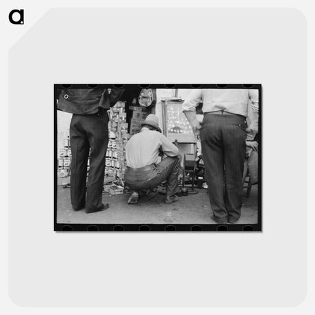 アートポストカード-Waco Market Square
 - ラッセル リー Postcard.
