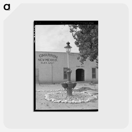 アートポストカード-Cimarron Town Hall
 - ラッセル リー Postcard.