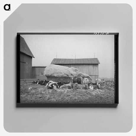 アートパネル-Barnyard Scene
 - ラッセル リー Canvas.
