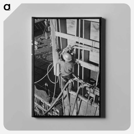 アートパネル-Shasta Dam Workman
 - ラッセル リー Canvas.
