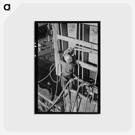 アートポストカード-Shasta Dam Workman
 - ラッセル リー Postcard.