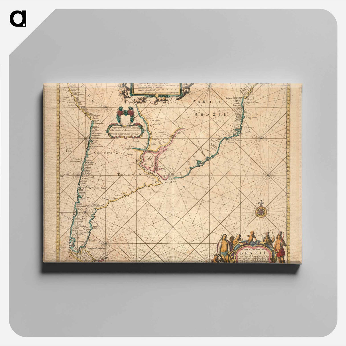 アートパネル-Sea Coast of Brazil and the South Sea
 - ボストン公共図書館 Canvas.