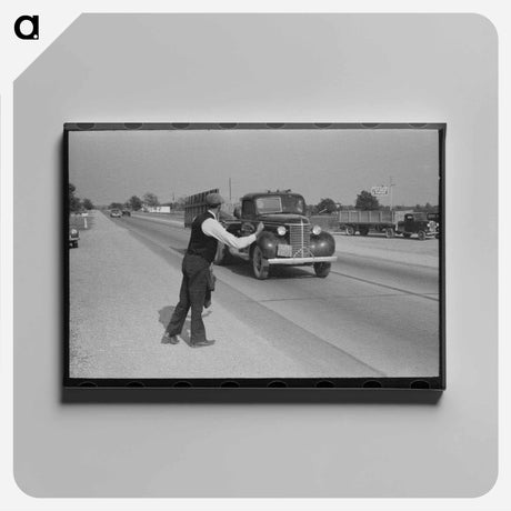 アートパネル-Hitchhiker at City Limits
 - ラッセル リー Canvas.
