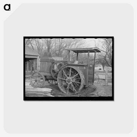 アートポストカード-Tractor on Farm
 - ラッセル リー Postcard.