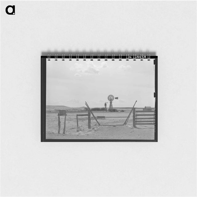 アートメモ帳-Cattle Guard and Windmill
 - ラッセル リー Memo.