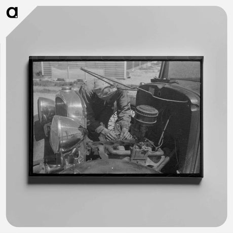 アートパネル-Farm Worker's Automobile
 - ラッセル リー Canvas.