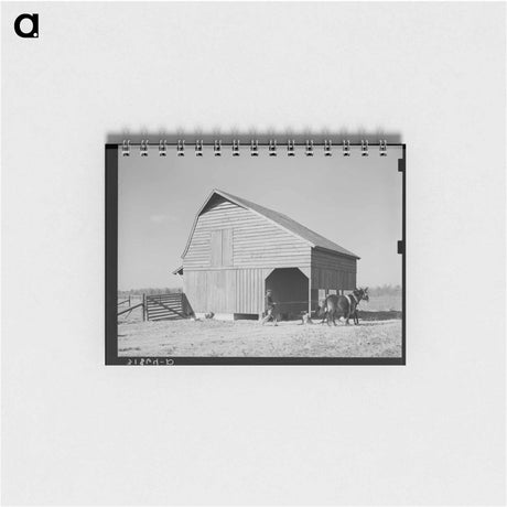アートメモ帳-Barn with Farmer and Livestock
 - ラッセル リー Memo.