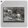 アートパネル-Washing along the irrigation ditch, Chamisal, New Mexico
 - ラッセル リー Canvas.