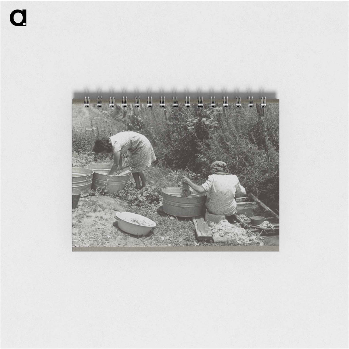 アートメモ帳-Washing along the irrigation ditch, Chamisal, New Mexico
 - ラッセル リー Memo.