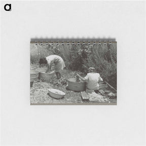 アートメモ帳-Washing along the irrigation ditch, Chamisal, New Mexico
 - ラッセル リー Memo.