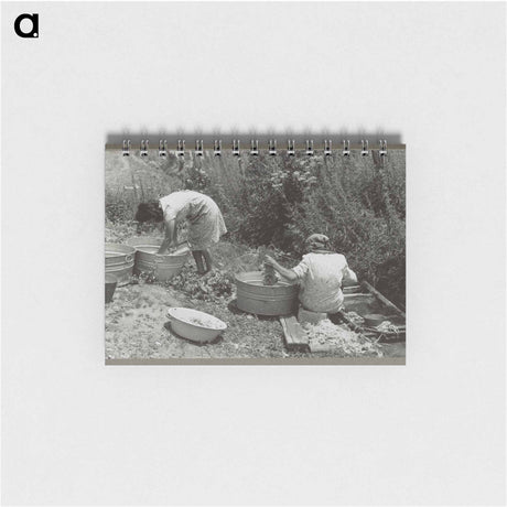 アートメモ帳-Washing along the irrigation ditch, Chamisal, New Mexico
 - ラッセル リー Memo.