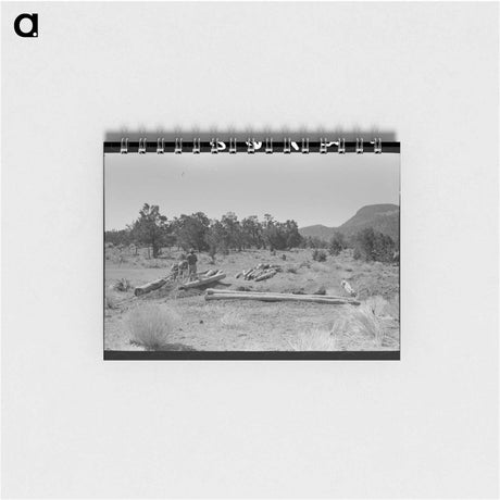 アートメモ帳-Dragging Logs, Pie Town
 - ラッセル リー Memo.