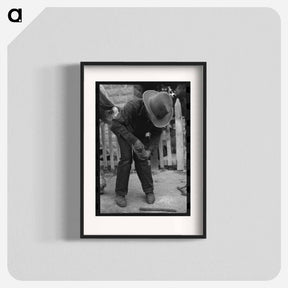 アートポスター-Mormon Farmer Shoeing a Horse
 - ラッセル リー Poster.