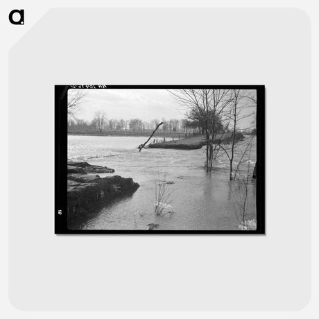 アートポストカード-Flooded Country Road, Patoka
 - ラッセル リー Postcard.