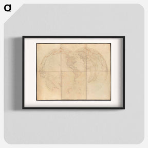 アートポスター-Polyconic World Map
 - ボストン公共図書館 Poster.