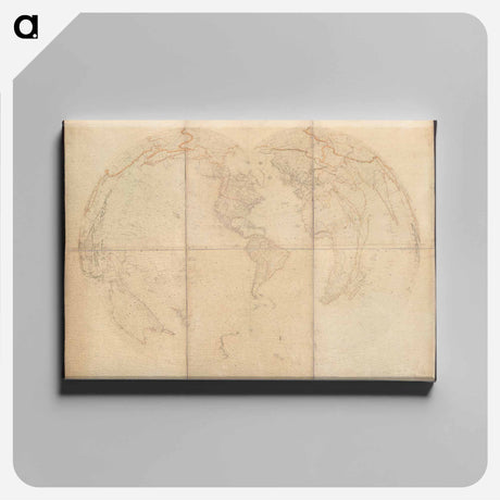 アートパネル-Polyconic World Map
 - ボストン公共図書館 Canvas.