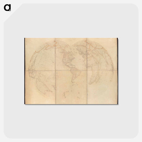 アートポストカード-Polyconic World Map
 - ボストン公共図書館 Postcard.