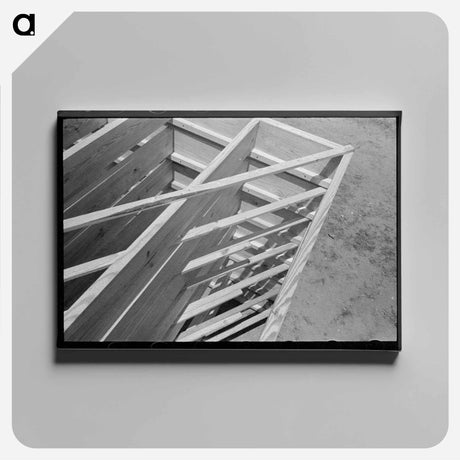 アートパネル-Porch Floors and Plant
 - ラッセル リー Canvas.