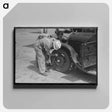 アートパネル-Migrants Checking Tires
 - ラッセル リー Canvas.