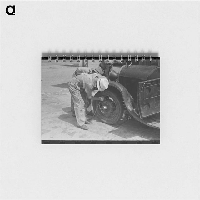 アートメモ帳-Migrants Checking Tires
 - ラッセル リー Memo.