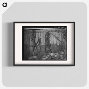 アートポスター-Barn Interior with Harness and Squashes
 - ラッセル リー Poster.