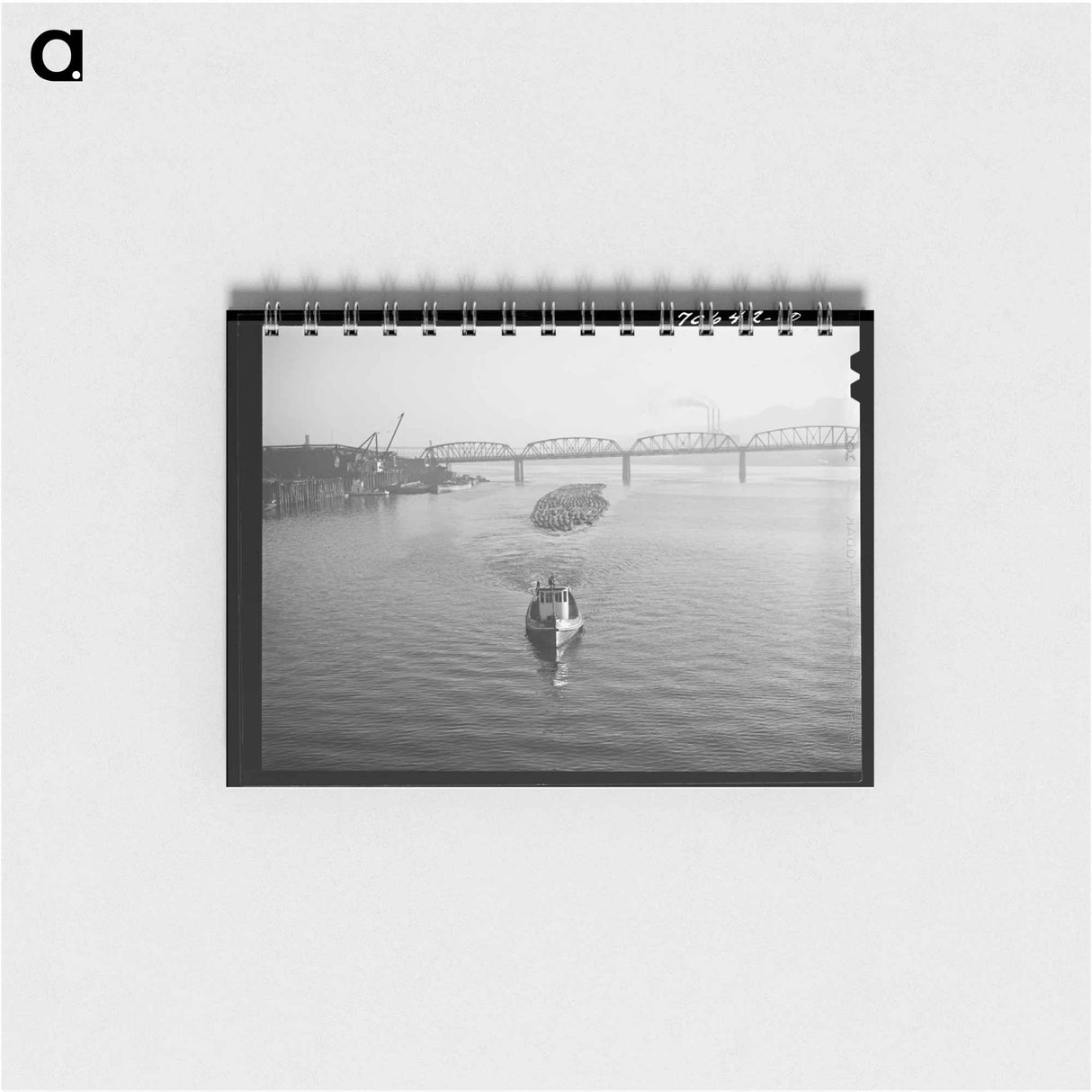 アートメモ帳-Willamette River Log Rafts
 - ラッセル リー Memo.