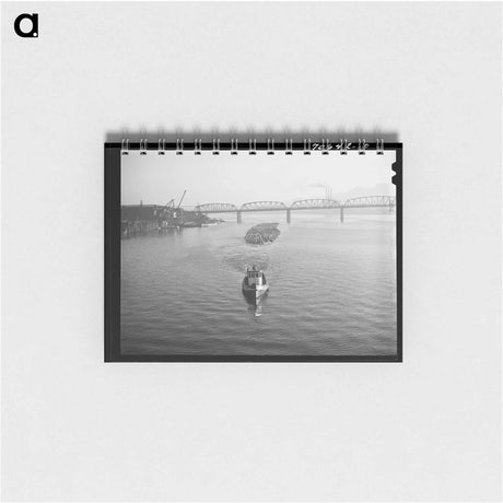 アートメモ帳-Willamette River Log Rafts
 - ラッセル リー Memo.