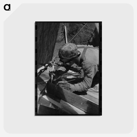 アートポストカード-Spot Welder at Shasta Dam
 - ラッセル リー Postcard.