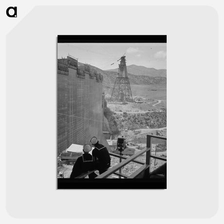 アートポストカード-Shasta Dam Construction
 - ラッセル リー Postcard.