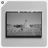 アートパネル-Medicine Man's Tent and Trailer
 - ラッセル リー Canvas.
