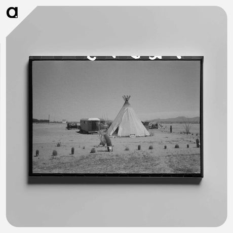 アートパネル-Medicine Man's Tent and Trailer
 - ラッセル リー Canvas.