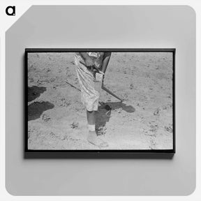 アートパネル-Sharecropper Woman Filing Hoe
 - ラッセル リー Canvas.