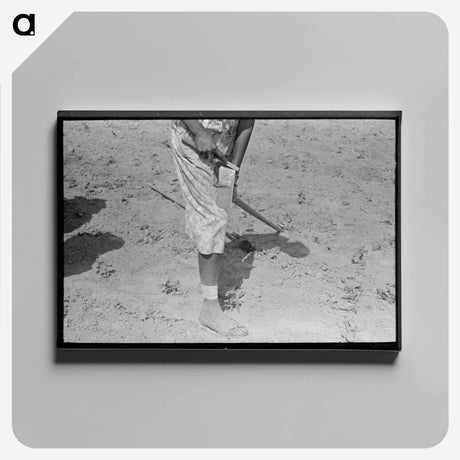 アートパネル-Sharecropper Woman Filing Hoe
 - ラッセル リー Canvas.