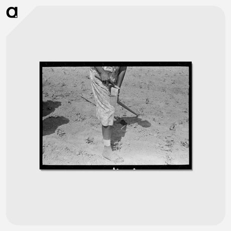 アートポストカード-Sharecropper Woman Filing Hoe
 - ラッセル リー Postcard.