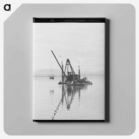 アートパネル-Dredge in Columbia River
 - ラッセル リー Canvas.