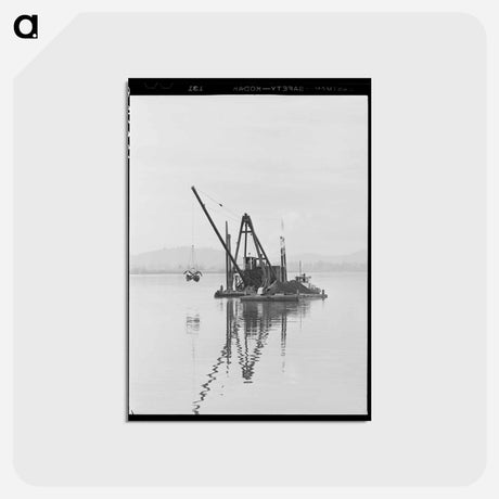 アートポストカード-Dredge in Columbia River
 - ラッセル リー Postcard.