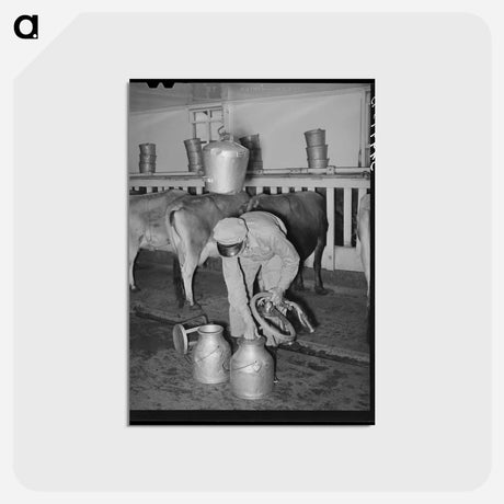 アートポストカード-Milk Man
 - ラッセル リー Postcard.