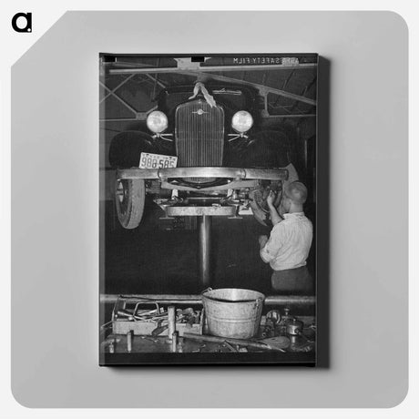 アートパネル-Greasing Automobile
 - ラッセル リー Canvas.