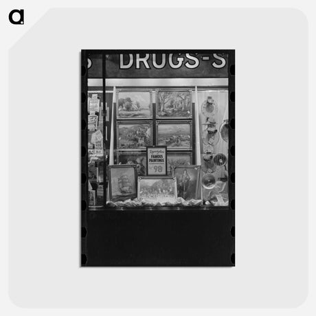 アートポストカード-Drugstore Window, Washington, D.C.
 - ラッセル リー Postcard.