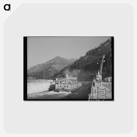 アートポストカード-Bonneville Dam Navigation Locks
 - ラッセル リー Postcard.