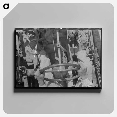 アートパネル-Day Laborer on Tractor
 - ラッセル リー Canvas.