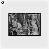 アートポストカード-Day Laborer on Tractor
 - ラッセル リー Postcard.