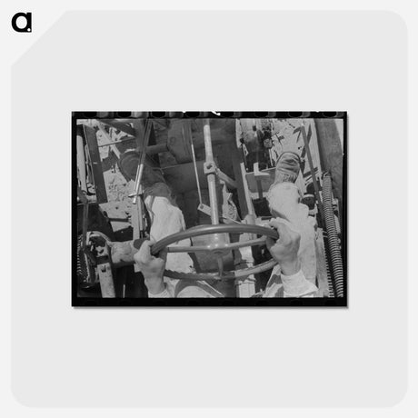 アートポストカード-Day Laborer on Tractor
 - ラッセル リー Postcard.