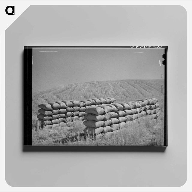 アートパネル-Sacked Wheat in the Field
 - ラッセル リー Canvas.