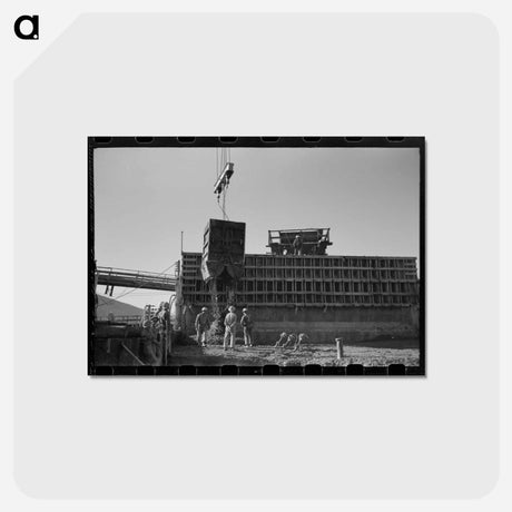 アートポストカード-Pouring Concrete at Shasta Dam
 - ラッセル リー Postcard.