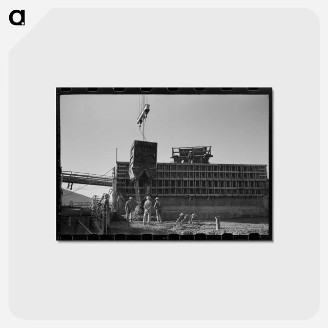 アートポストカード-Pouring Concrete at Shasta Dam
 - ラッセル リー Postcard.